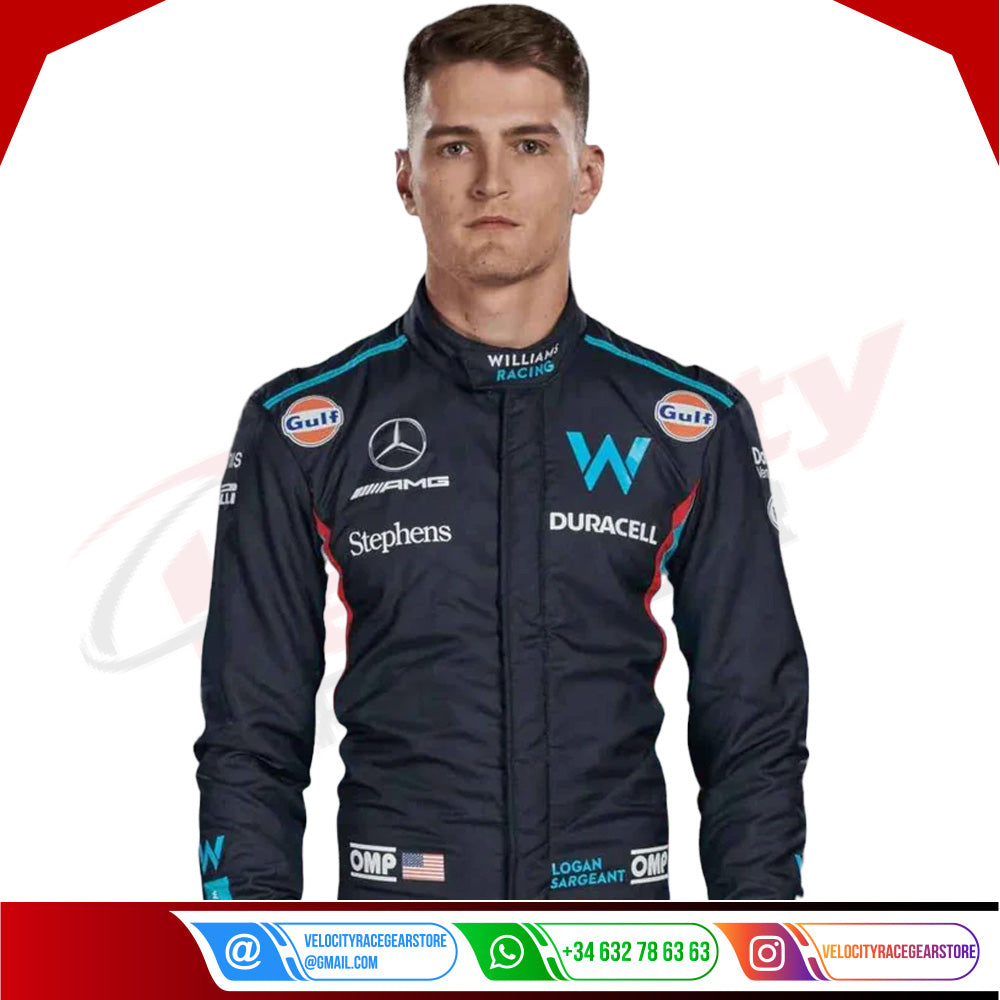 2023 Logan Sargeant Williams Racing F1 Race Suit - Velocity Racegear-2023 Logan Sargeant Williams Racing F1 Race Suit - Velocity Racegear-F1 Racing Suit