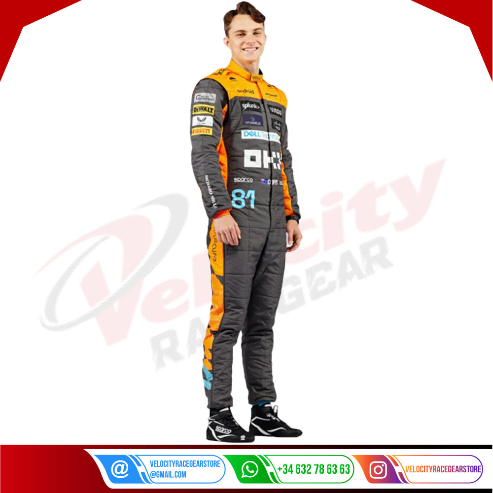 2023 New Oscar Piastri official Replica Race Suit Team McLaren F1 - Velocity Racegear-2023 New Oscar Piastri official Replica Race Suit Team McLaren F1 - Velocity Racegear-F1 Racing Suit