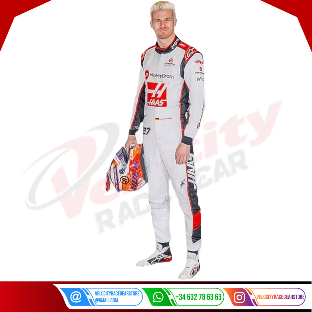 2023 Nico Hulkenberg Haas F1 Team F1 Race Suit - Velocity Racegear-2023 Nico Hulkenberg Haas F1 Team F1 Race Suit - Velocity Racegear-F1 Racing Suit