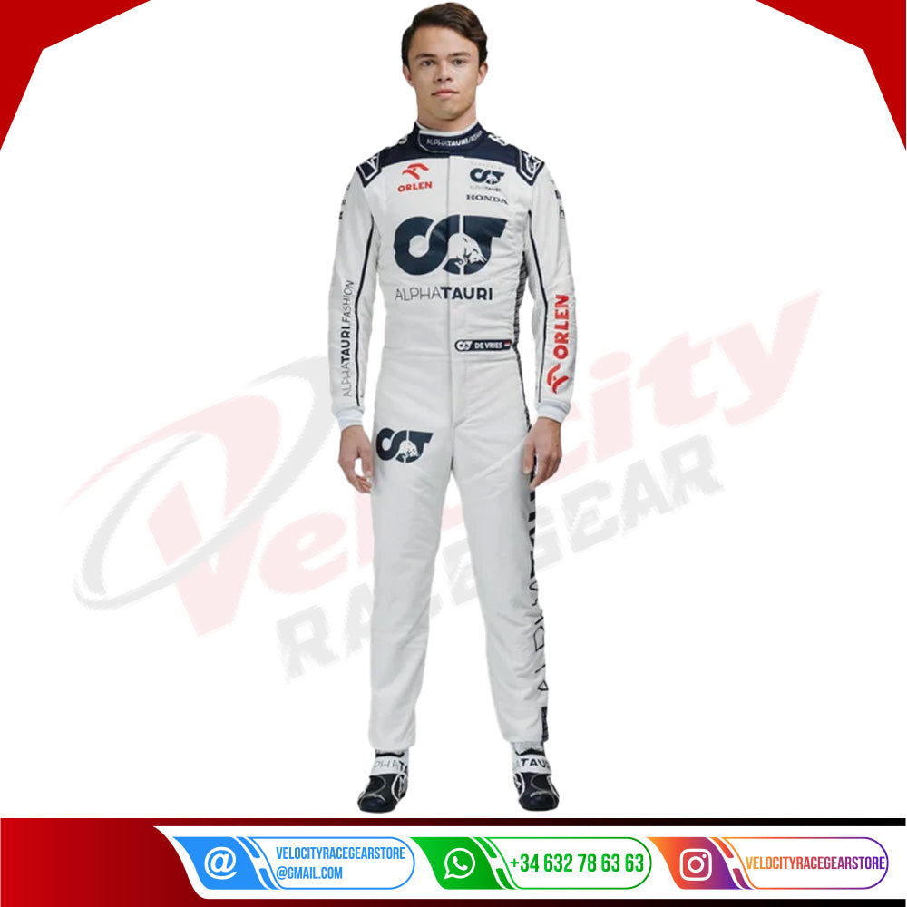 2023 Nyck De Vries Alphatauri F1 Race Suit - Velocity Racegear-2023 Nyck De Vries Alphatauri F1 Race Suit - Velocity Racegear-F1 Racing Suit