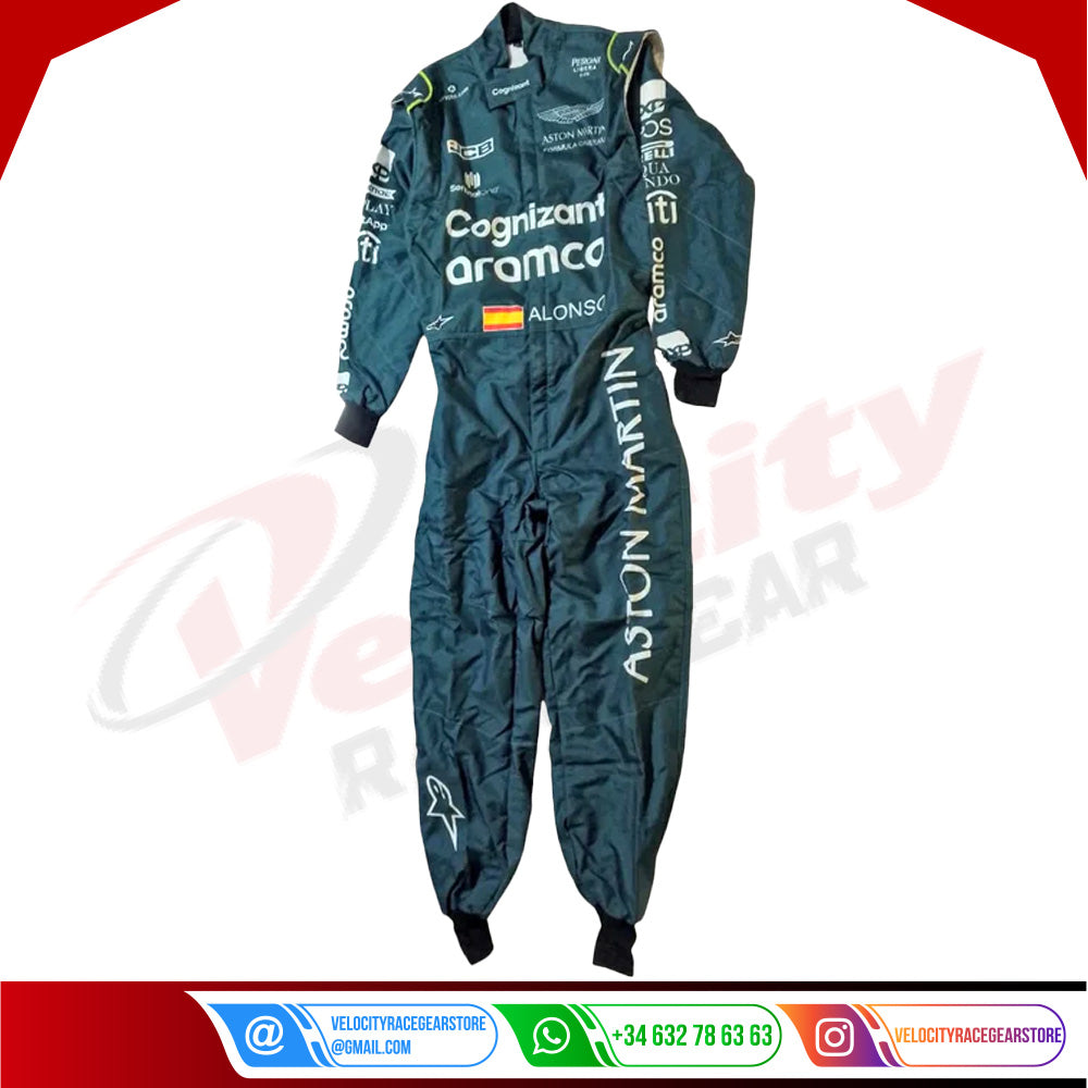2023 Official Fernando Alonso Aston Martin F1 Race Suit - Velocity Racegear-2023 Official Fernando Alonso Aston Martin F1 Race Suit - Velocity Racegear-F1 Racing Suit