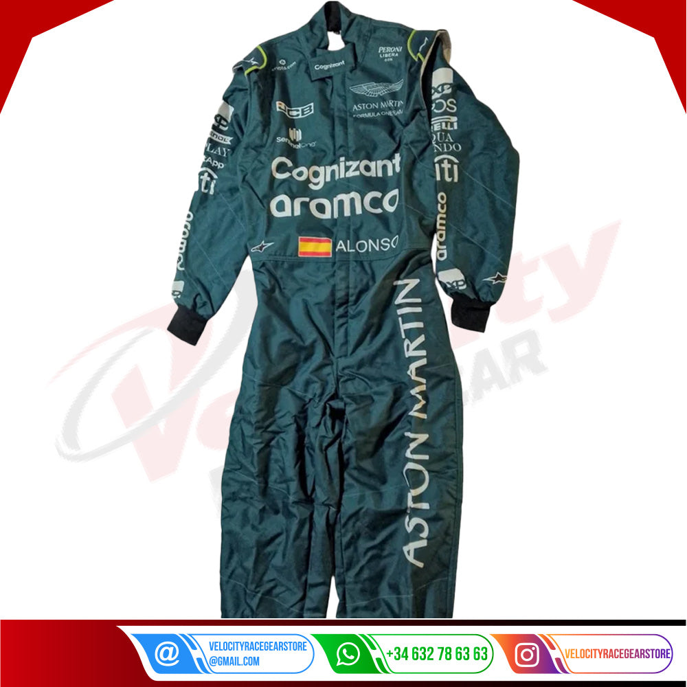 2023 Official Fernando Alonso Aston Martin F1 Race Suit - Velocity Racegear-2023 Official Fernando Alonso Aston Martin F1 Race Suit - Velocity Racegear-F1 Racing Suit