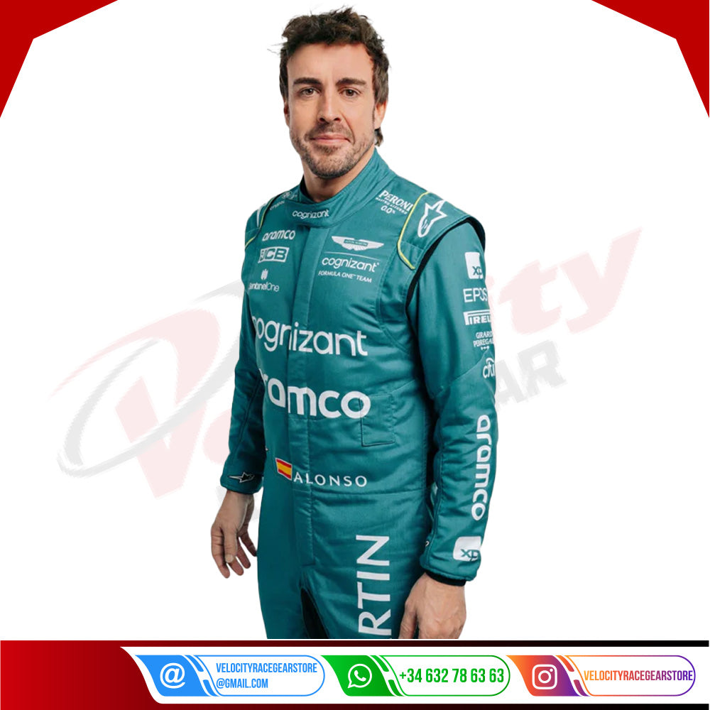 2023 Official Fernando Alonso Aston Martin F1 Race Suit