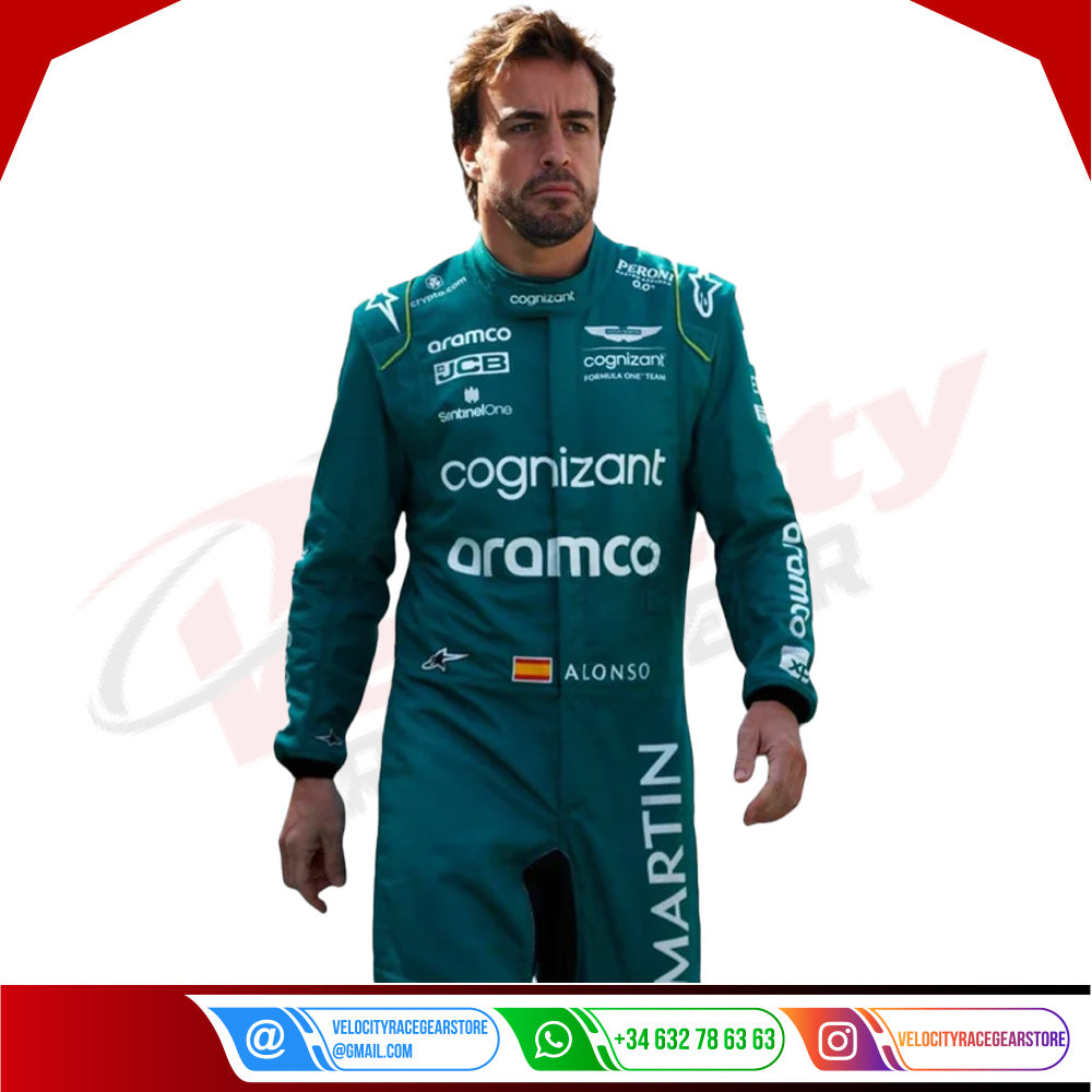 2023 Official Fernando Alonso Aston Martin F1 Race Suit