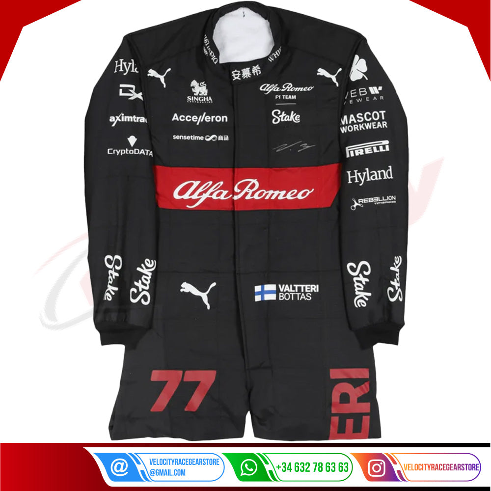 2023 Valtteri Bottas Alfa Romeo F1 Team Stake Replica Race Suit - Velocity Racegear-2023 Valtteri Bottas Alfa Romeo F1 Team Stake Replica Race Suit - Velocity Racegear-F1 Racing Suit