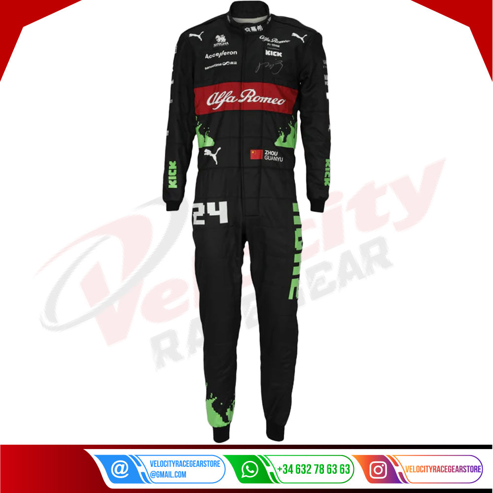 2023 Zhou Guanyu Alfa Romeo F1 Team Racing Suit– Belgian GP
