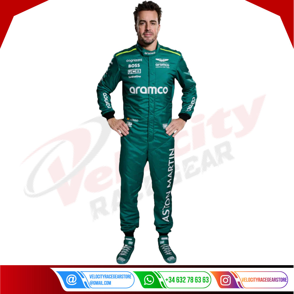 2024 Fernando Alonso Aston Martin F1 Team Race Suit - Velocity Racegear-2024 Fernando Alonso Aston Martin F1 Team Race Suit - Velocity Racegear-F1 Racing Suit