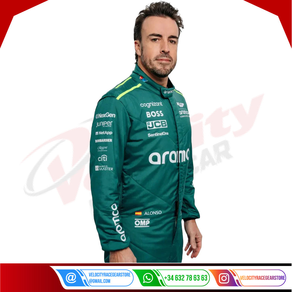 2024 Fernando Alonso Aston Martin F1 Team Race Suit - Velocity Racegear-2024 Fernando Alonso Aston Martin F1 Team Race Suit - Velocity Racegear-F1 Racing Suit