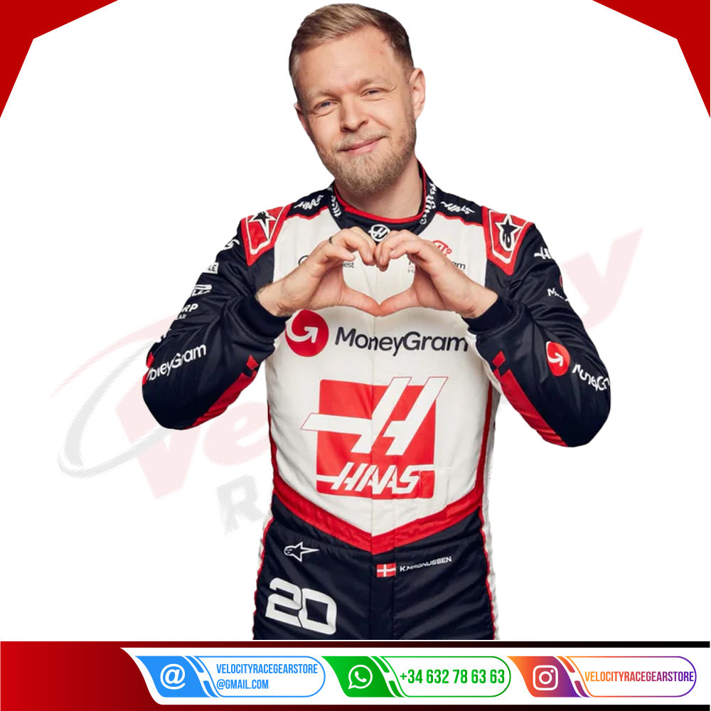 2024 Kevin Magnussen Haas F1 Team Race Suit - Velocity Racegear-2024 Kevin Magnussen Haas F1 Team Race Suit - Velocity Racegear-F1 Racing Suits