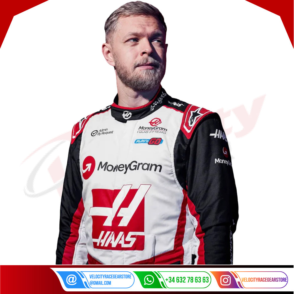 2024 Kevin Magnussen Haas F1 Team Race Suit - Velocity Racegear-2024 Kevin Magnussen Haas F1 Team Race Suit - Velocity Racegear-F1 Racing Suits