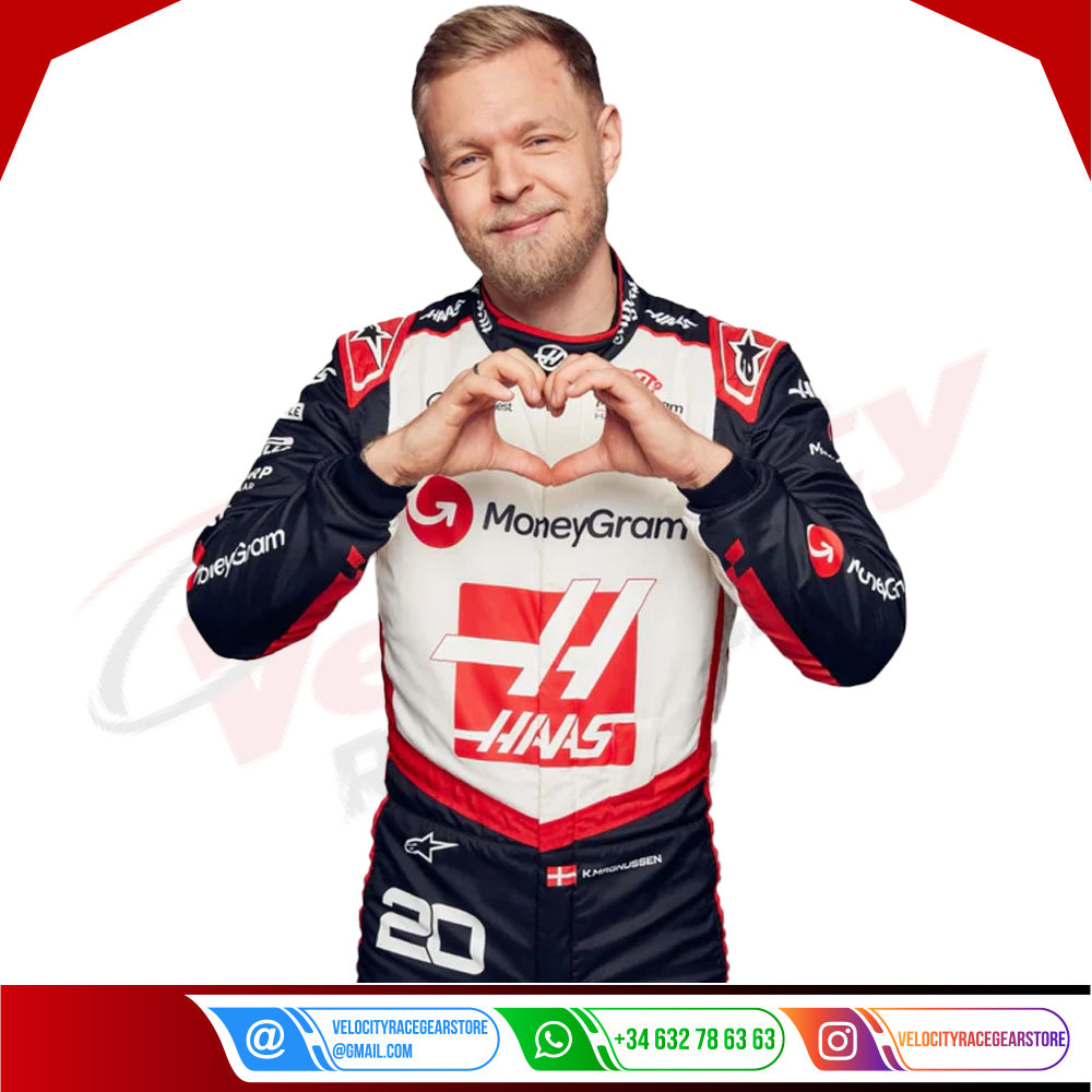 2024 Kevin Magnussen Haas F1 Team Race Suit - Velocity Racegear-2024 Kevin Magnussen Haas F1 Team Race Suit KIDS - Velocity Racegear-F1 Racing Suit