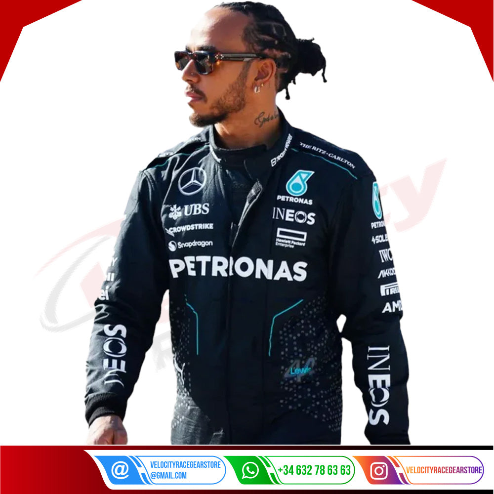 2024 Lewis Hamilton Mercedes AMG F1 Team Suit - Velocity Racegear-2024 Lewis Hamilton Mercedes AMG F1 Team Suit - Velocity Racegear-F1 Racing Suits