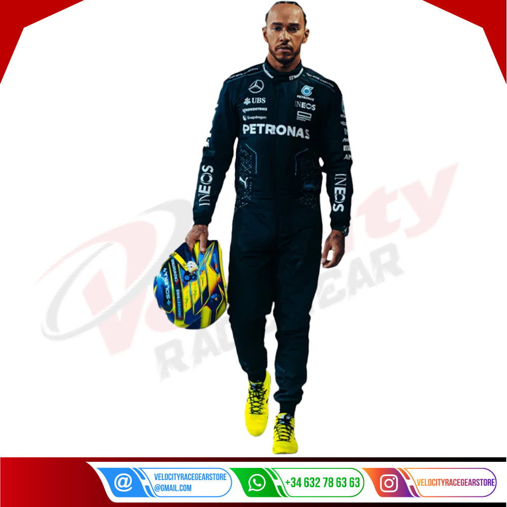 2024 Lewis Hamilton Mercedes AMG F1 Team Suit - Velocity Racegear-2024 Lewis Hamilton Mercedes AMG F1 Team Suit - Velocity Racegear-F1 Racing Suits