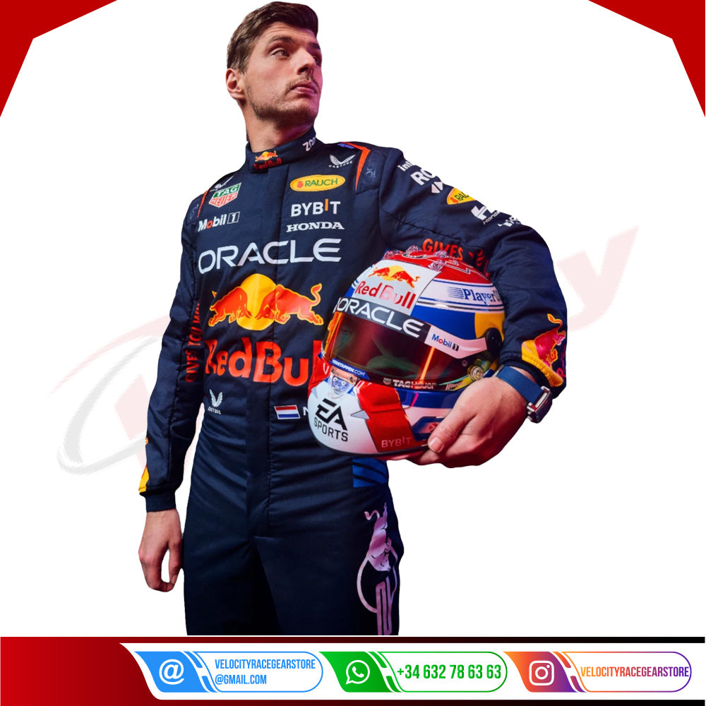 2024 Max Verstappen Red Bull Racing F1 Suit - Velocity Racegear-2024 Max Verstappen Red Bull Racing F1 Suit - Velocity Racegear-F1 Red Bull Racing Suit