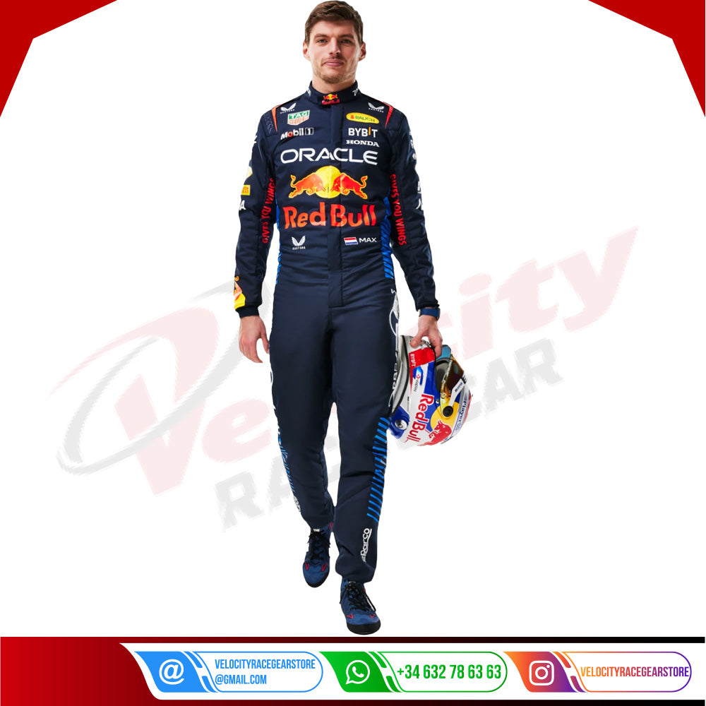 2024 Max Verstappen Red Bull Racing F1 Suit - Velocity Racegear-2024 Max Verstappen Red Bull Racing F1 Suit - Velocity Racegear-F1 Red Bull Racing Suit