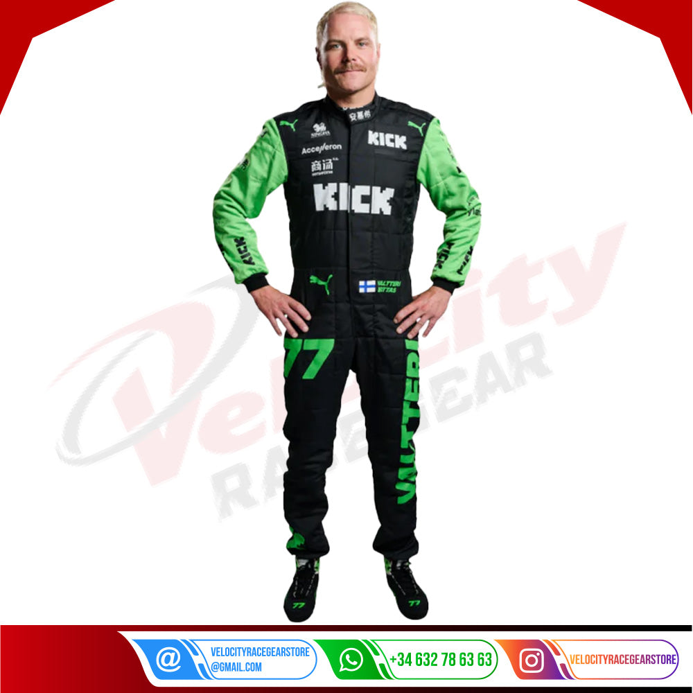 2024 Valtteri Bottas Kick Sauber F1 Team Stake Race Suit - Velocity Racegear-2024 Valtteri Bottas Kick Sauber F1 Team Stake Race Suit - Velocity Racegear-F1 Racing Suit