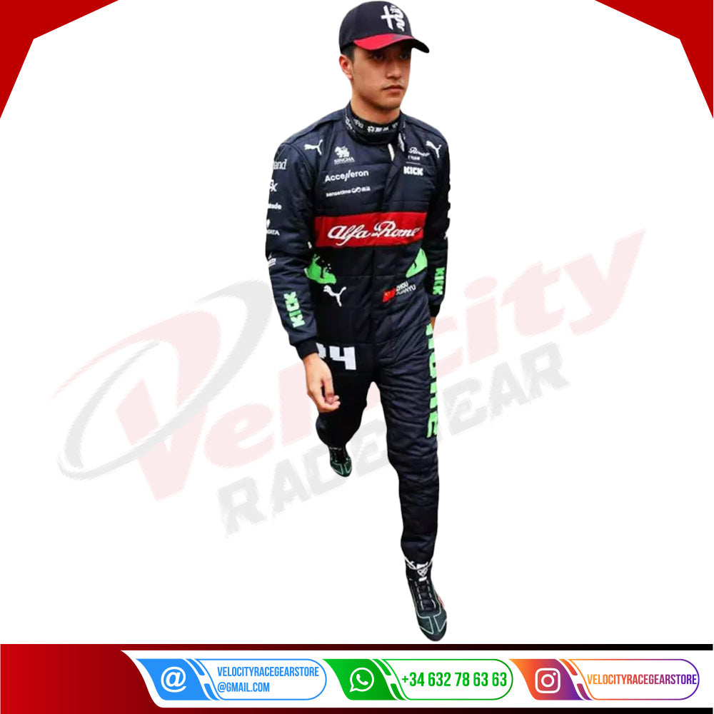 2024 Zhou Guanyu Race Suit Alfa Romeo F1 Team - Velocity Racegear-2024 Zhou Guanyu Race Suit Alfa Romeo F1 Team - Velocity Racegear-F1 Racing Suits