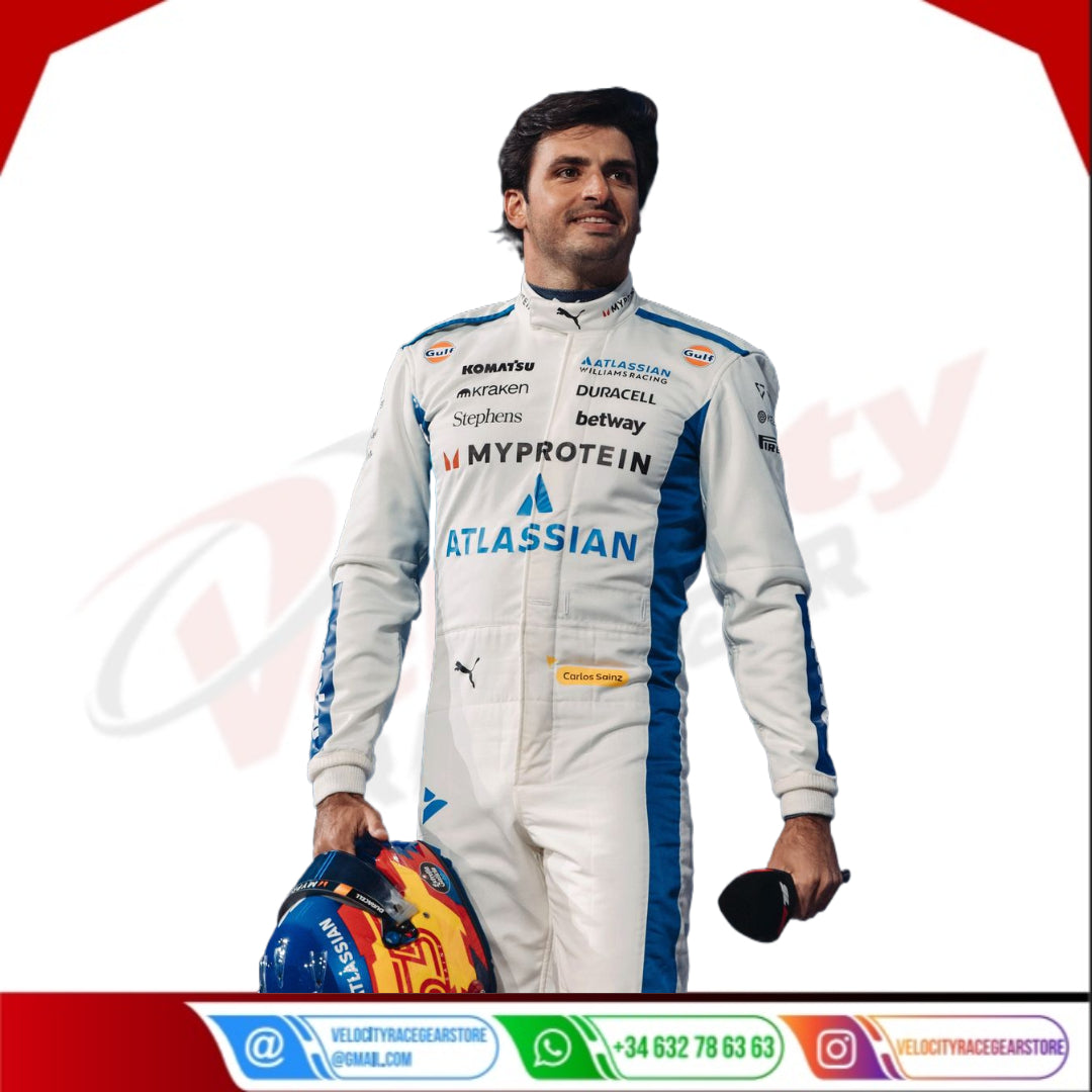 2025 Carlos Sainz Williams Racing F1 Racing Suit - Velocity Racegear-2024 Logan Sargeant Williams F1 Team Race Suit KIDS - Velocity Racegear-F1 Racing Suits