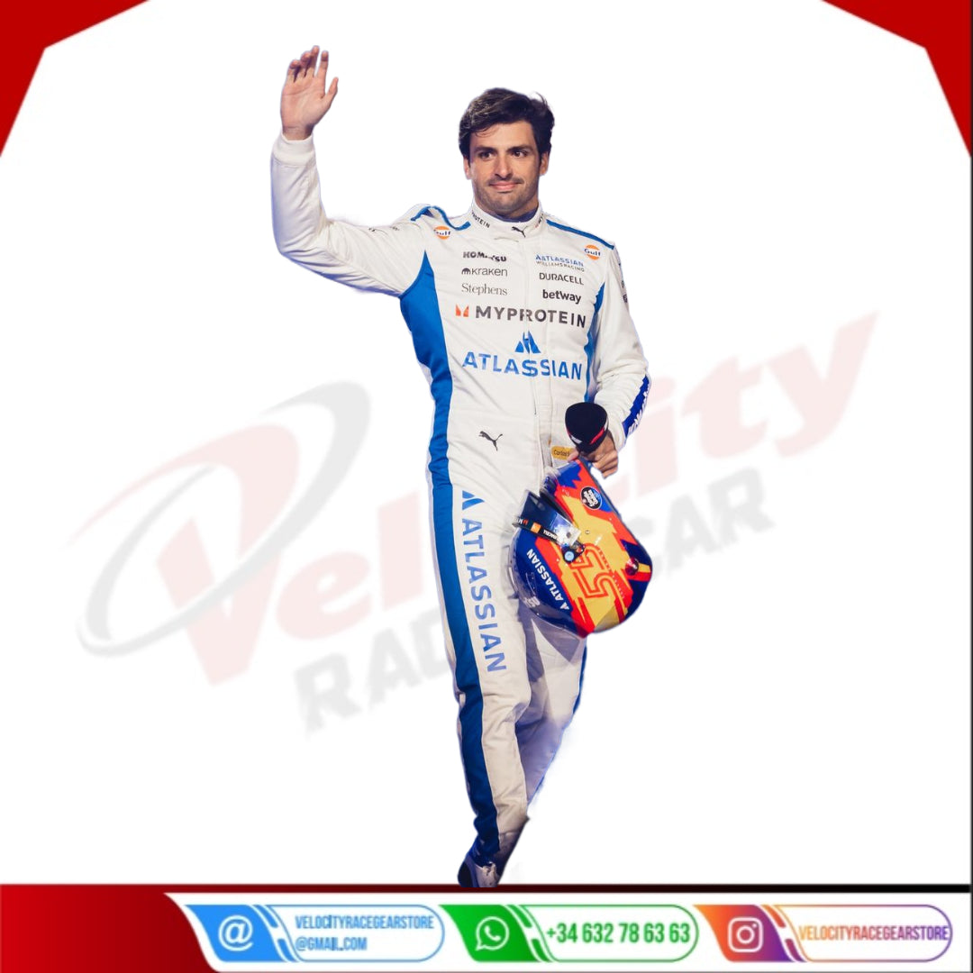 2025 Carlos Sainz Williams Racing F1 Racing Suit - Velocity Racegear-2024 Logan Sargeant Williams F1 Team Race Suit KIDS - Velocity Racegear-F1 Racing Suits
