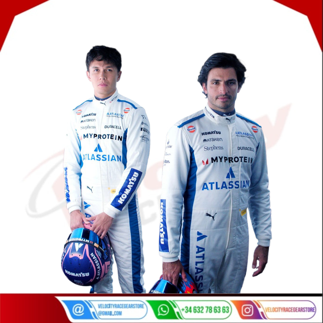 2025 Carlos Sainz Williams Racing F1 Racing Suit - Velocity Racegear-2024 Logan Sargeant Williams F1 Team Race Suit KIDS - Velocity Racegear-F1 Racing Suits