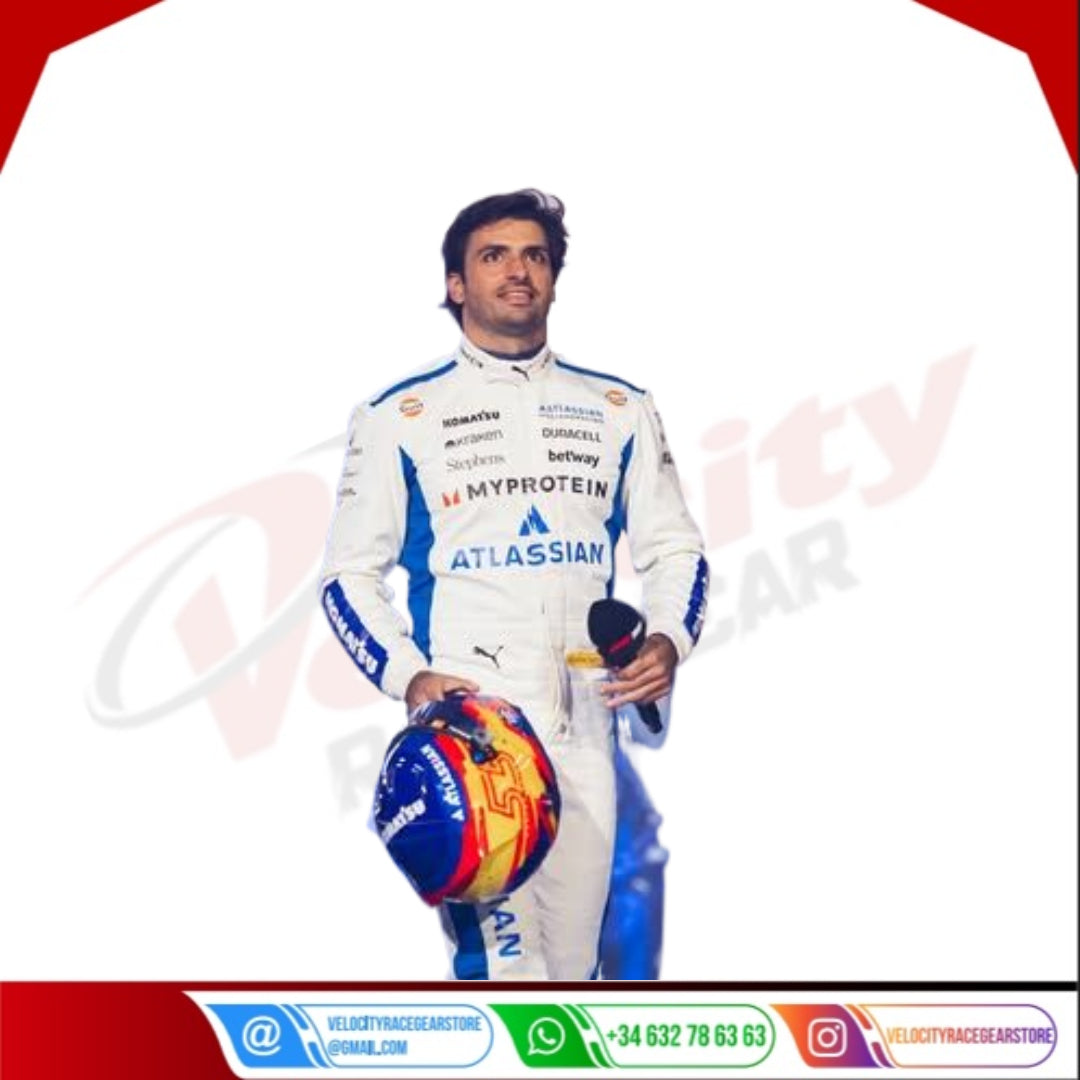 2025 Carlos Sainz Williams Racing F1 Racing Suit - Velocity Racegear-2024 Logan Sargeant Williams F1 Team Race Suit KIDS - Velocity Racegear-F1 Racing Suits