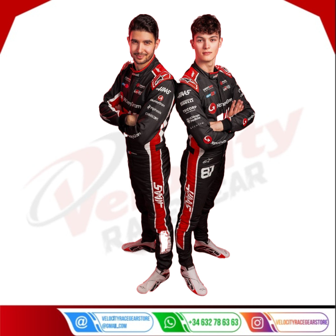2025 Oliver Bearman MoneyGram Haas F1 Racing Suit - Velocity Racegear-2024 Kevin Magnussen Haas F1 Team Race Suit KIDS - Velocity Racegear-F1 Racing Suit