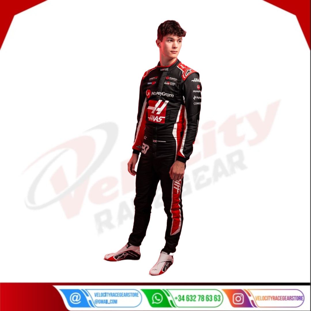 2025 Oliver Bearman MoneyGram Haas F1 Racing Suit - Velocity Racegear-2024 Kevin Magnussen Haas F1 Team Race Suit KIDS - Velocity Racegear-F1 Racing Suit