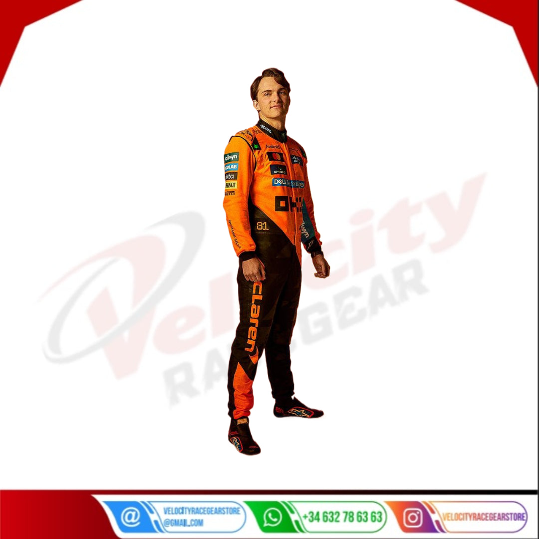2025 Oscar Piastri Mclaren F1 Racing Suit - Velocity Racegear-NEW MCLAREN SILVERSTONE OSCAR PIASTRI 2023 F1 TEAM RACE SUIT - Velocity Racegear-F1 Racing Suits