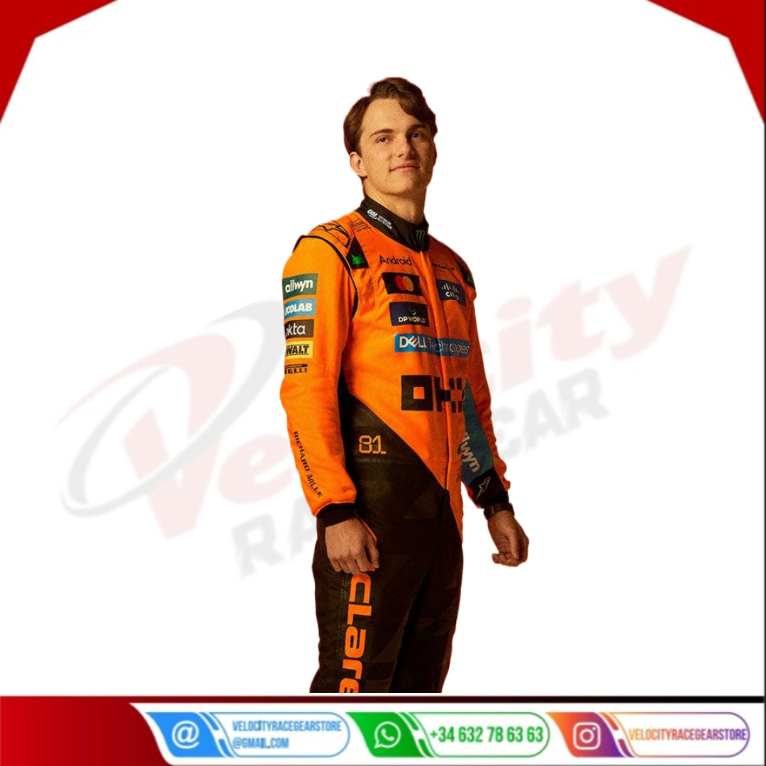 2025 Oscar Piastri Mclaren F1 Racing Suit - Velocity Racegear-NEW MCLAREN SILVERSTONE OSCAR PIASTRI 2023 F1 TEAM RACE SUIT - Velocity Racegear-F1 Racing Suits