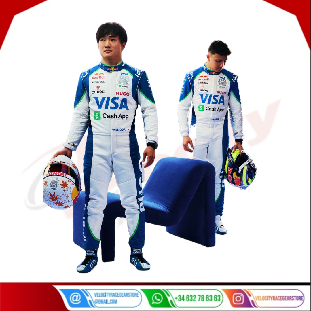 2025 Yuki Tsunoda Visa Cash App RB F1 Racing Suit - Velocity Racegear-null
