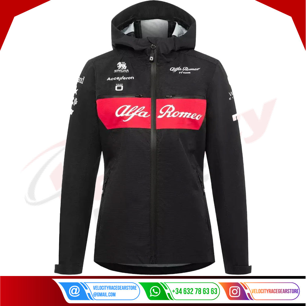 ALFA ROMEO RAIN JACKET WOMEN - Velocity Racegear-ALFA ROMEO RAIN JACKET WOMEN - Velocity Racegear-F1 jacket