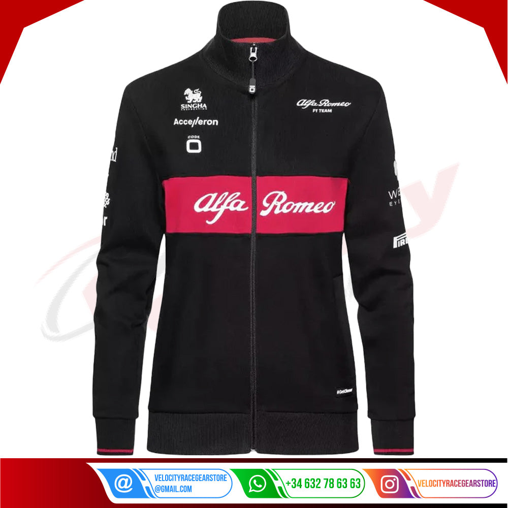 ALFA ROMEO SWEAT JACKET WOMEN - Velocity Racegear-ALFA ROMEO SWEAT JACKET WOMEN - Velocity Racegear-F1 jacket