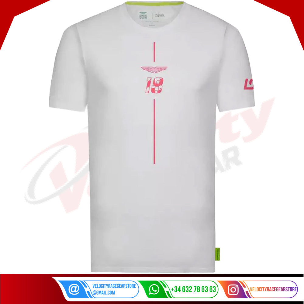 AMF1 Lance Stroll Limited Edition T-Shirt - White - Velocity Racegear-AMF1 Lance Stroll Limited Edition T-Shirt - White - Velocity Racegear-F1 Polo Shirts