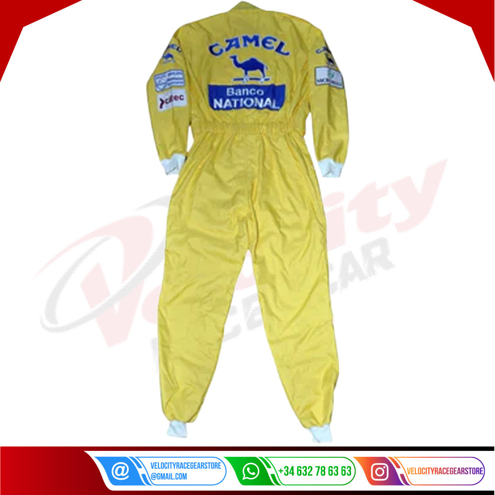 AYRTON SENNA SIGNED LOTUS 1987 F1 REPLICA Race SUIT - Velocity Racegear-AYRTON SENNA SIGNED LOTUS 1987 F1 REPLICA Race SUIT - Velocity Racegear-F1 Racing Suit