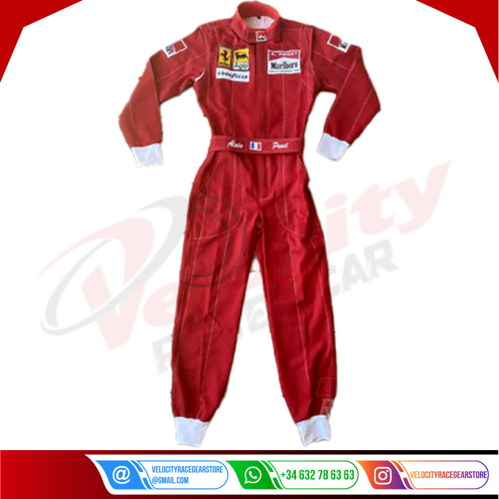 Alain Prost 1990 Ferrari F1 Embroidered Racing Suit - Velocity Racegear-Alain Prost 1990 Ferrari F1 Embroidered Racing Suit - Velocity Racegear-F1 Racing Suits