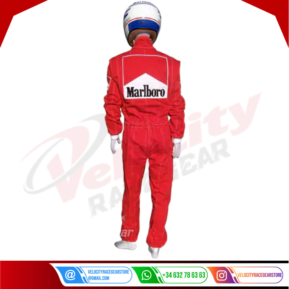 Alain Prost 1990 Ferrari F1 Embroidered Racing Suit - Velocity Racegear-Alain Prost 1990 Ferrari F1 Embroidered Racing Suit - Velocity Racegear-F1 Racing Suits