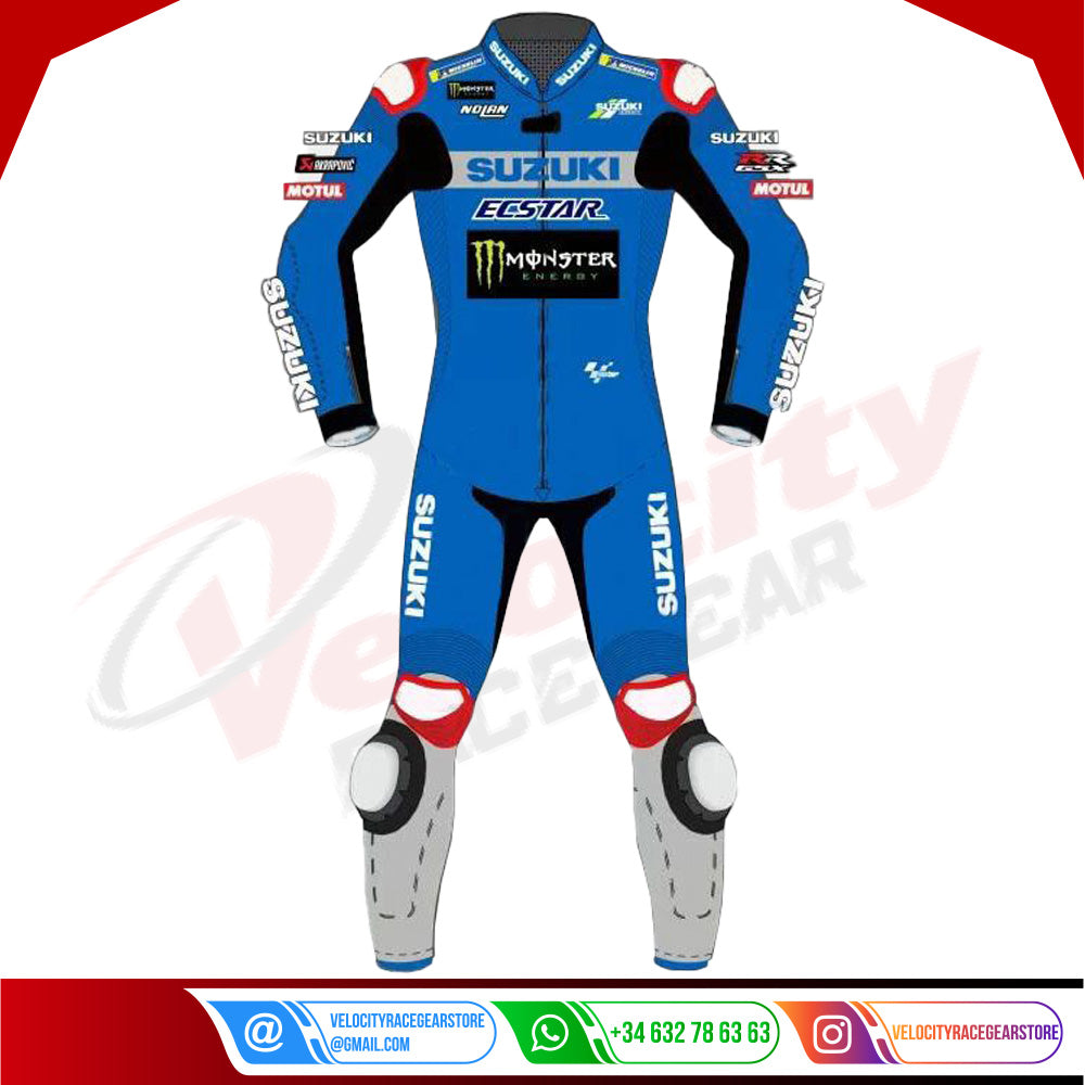 Alex Rins Suzuki MotoGP Leather Apparel 2021 - Velocity Racegear-null