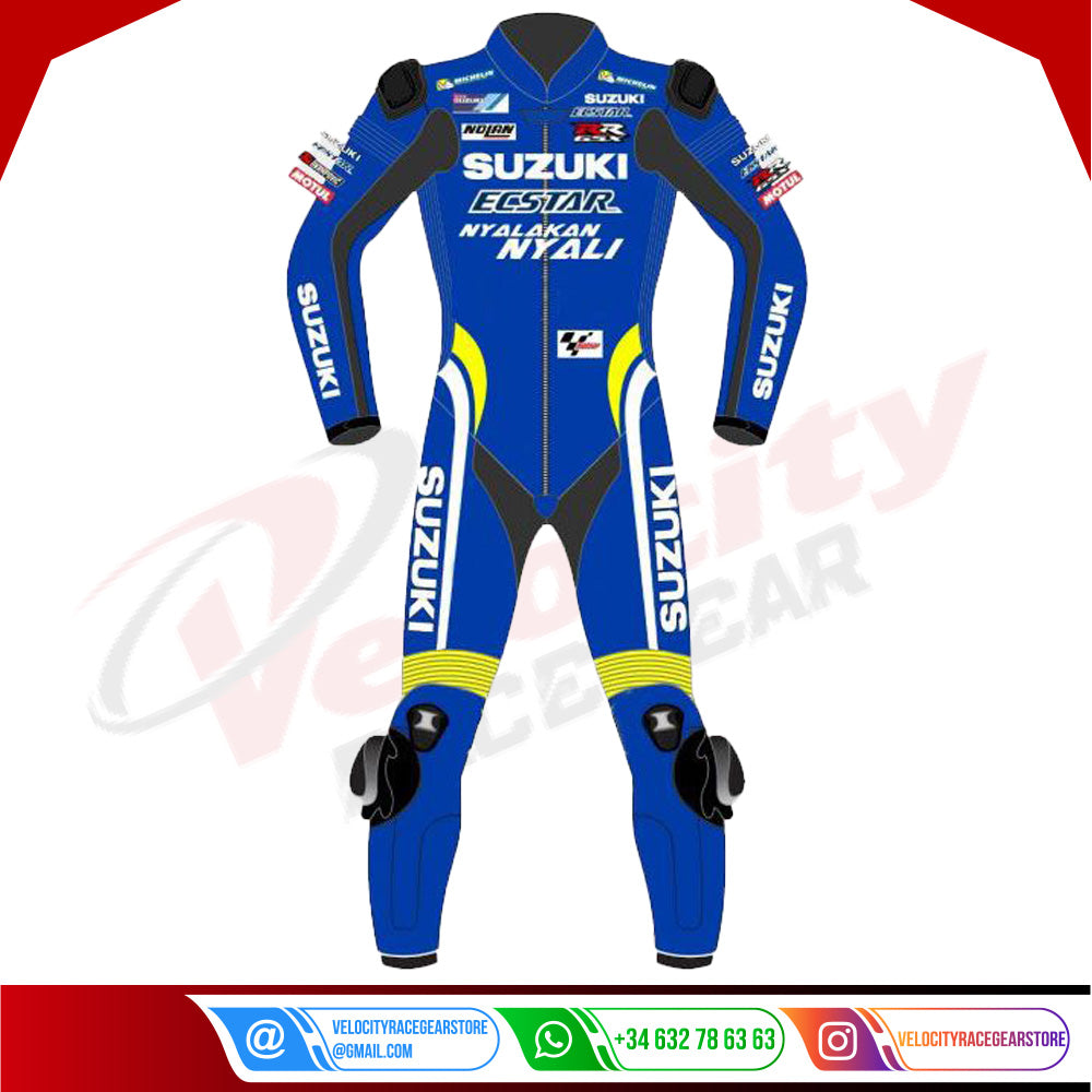 Alex Rins Suzuki Motogp 2018 Leather Suit - Velocity Racegear-null