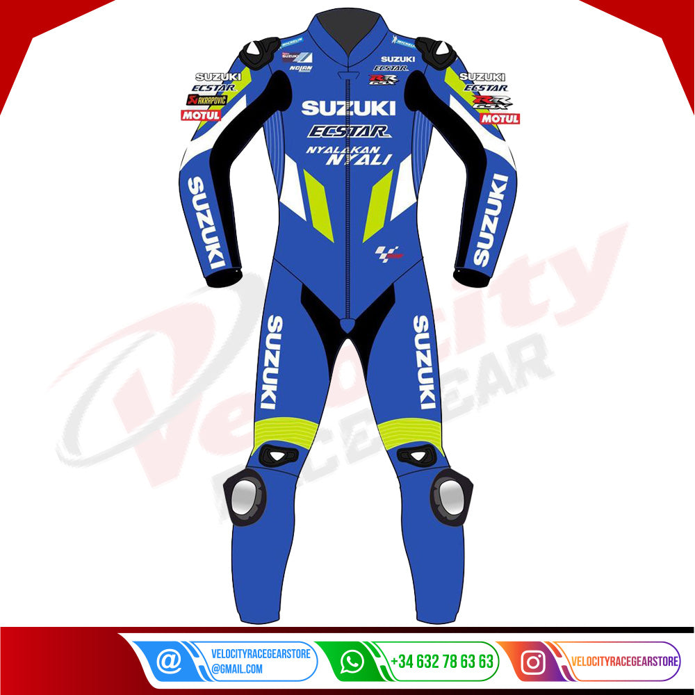 Alex Rins Suzuki Motorbike Leather Suit - Velocity Racegear-null