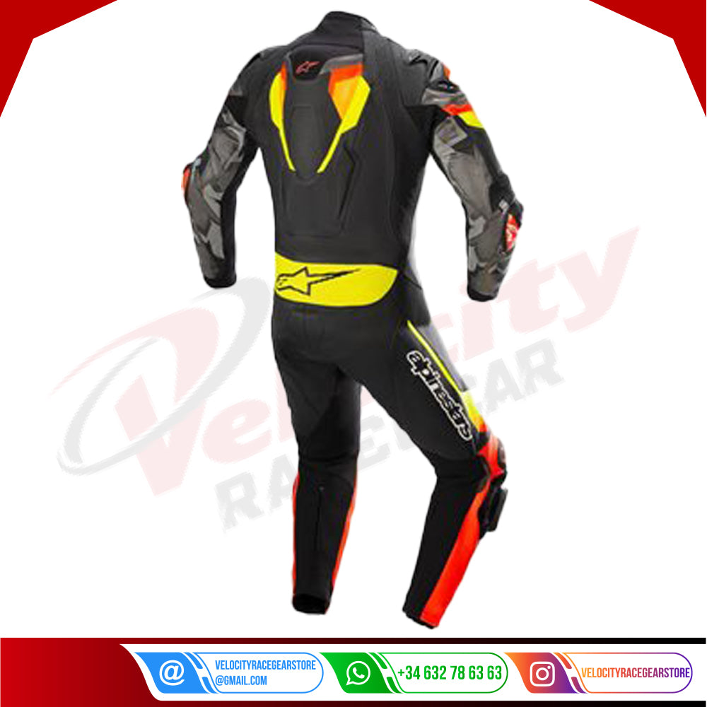 Alpinestars Atem v4 One Piece Leathers (BlackRedFluo Yellow
