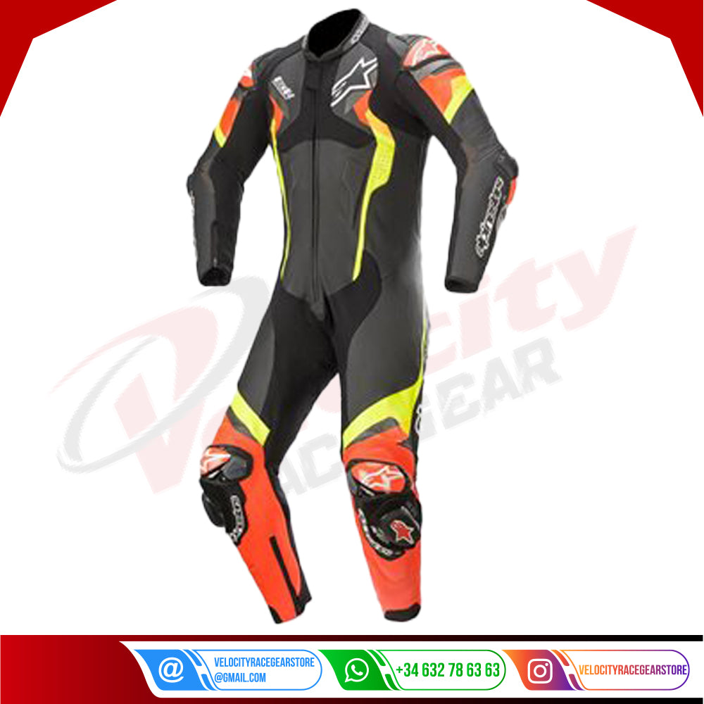 Alpinestars Atem v4 One Piece Leathers (BlackRedFluo Yellow