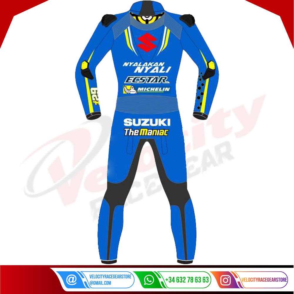 Andrea Iannone Suzuki Motogp 2018 Leather Suit Blue - Velocity Racegear-null