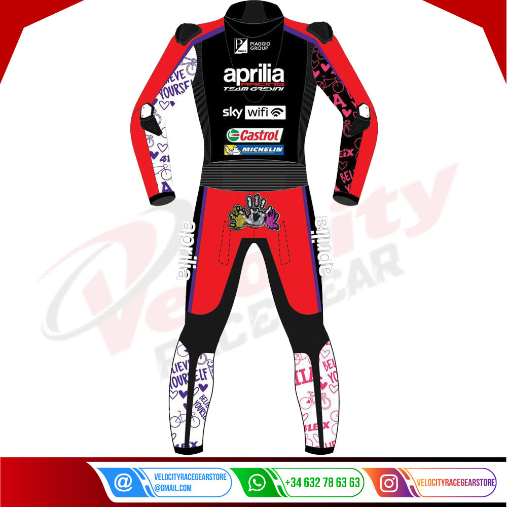 Aprilia Racing Leather Suit Aleix Espargaro MotoGP 2022 - Velocity Racegear-null