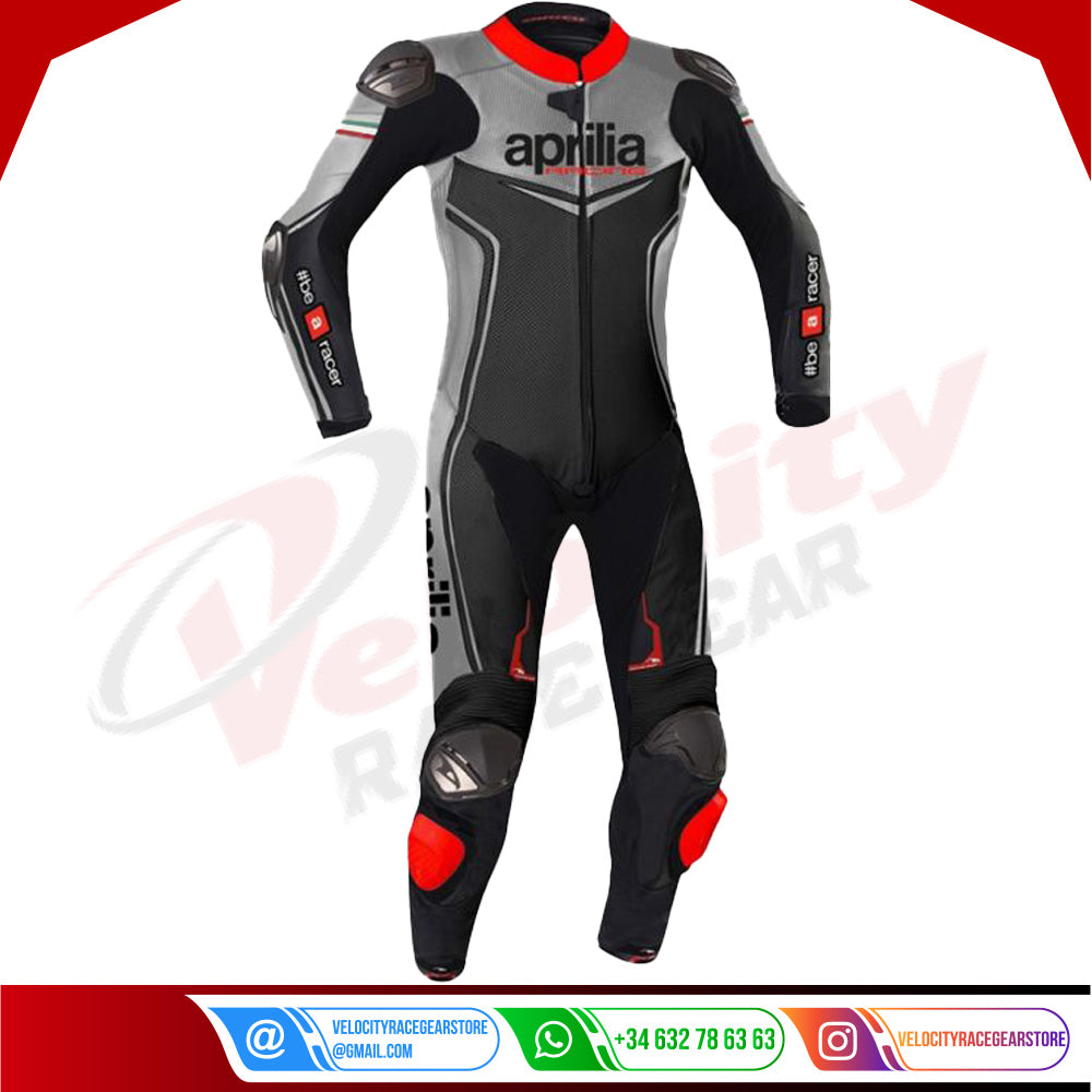 Aprilia Racing MAX Italia Motorcycle Leather Biker Suit - Velocity Racegear-null