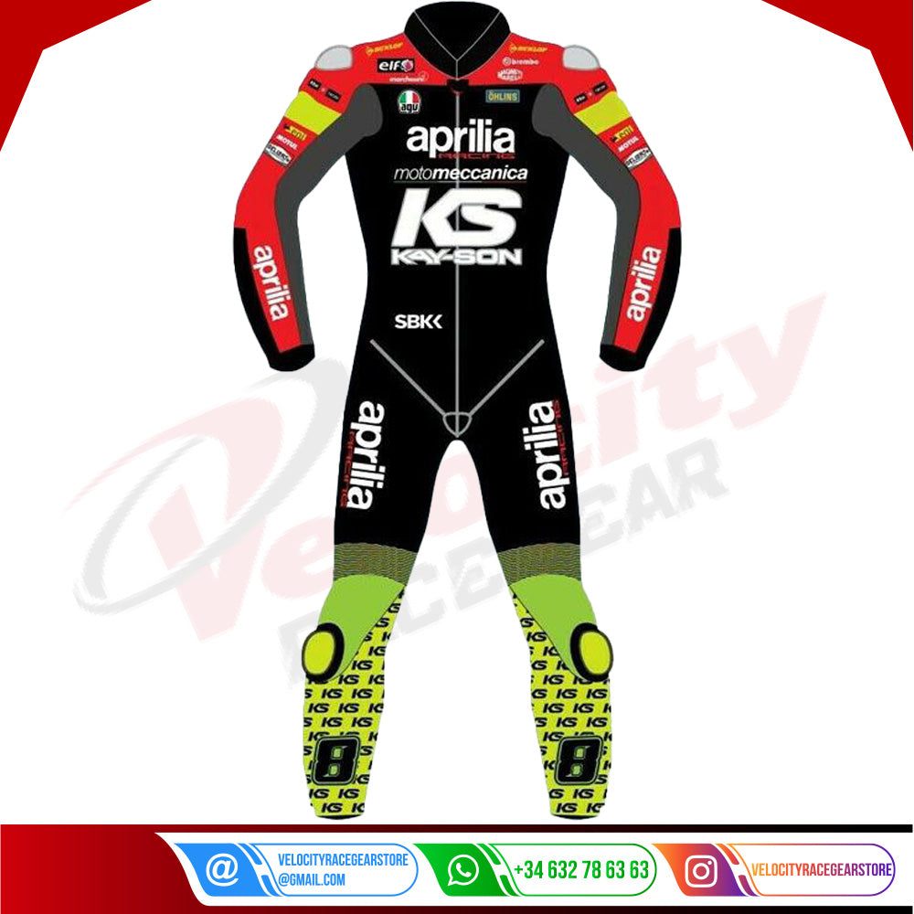 Aprilia Racing Motorbike Leather Suit 2019 - Velocity Racegear-null