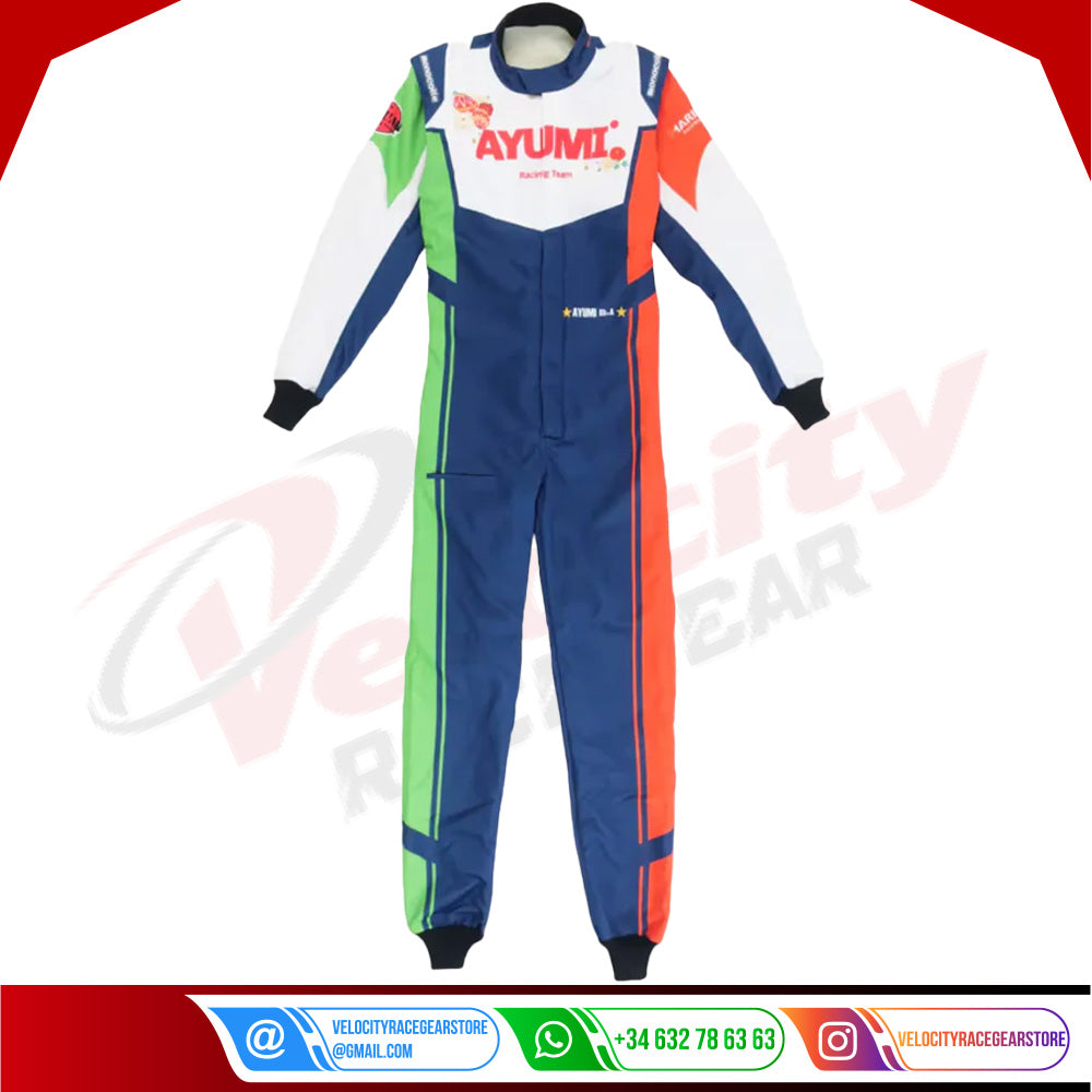 Ayumi Racing Team Monocolle Marina Racing Suit - Velocity Racegear-Ayumi Racing Team Monocolle Marina Racing Suit - Velocity Racegear-Kart Racing Suit