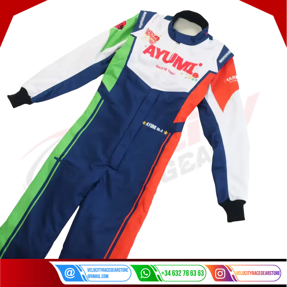 Ayumi Racing Team Monocolle Marina Racing Suit - Velocity Racegear-Ayumi Racing Team Monocolle Marina Racing Suit - Velocity Racegear-Kart Racing Suit