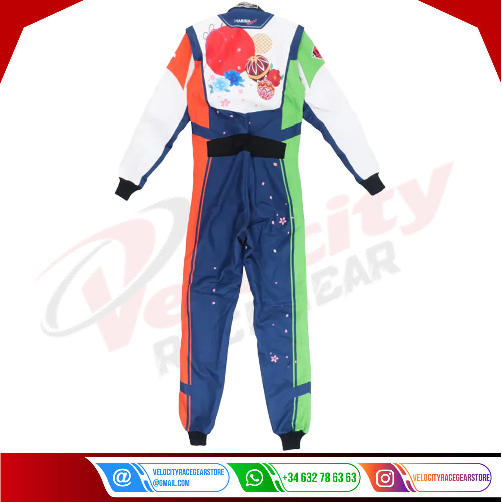 Ayumi Racing Team Monocolle Marina Racing Suit - Velocity Racegear-Ayumi Racing Team Monocolle Marina Racing Suit - Velocity Racegear-Kart Racing Suit