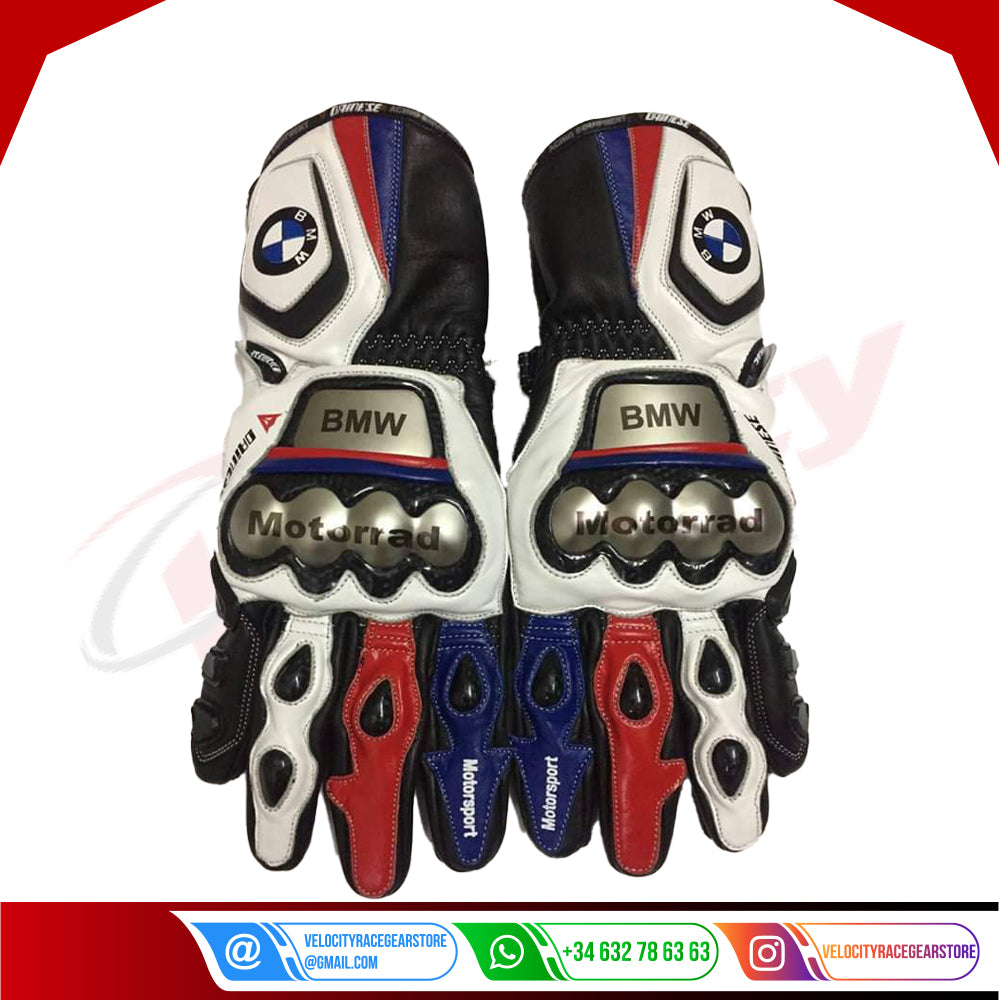 BMW Motorrad MotoGp Leather Motorbike Leather Gloves Motorcycle Gloves - Velocity Racegear-null