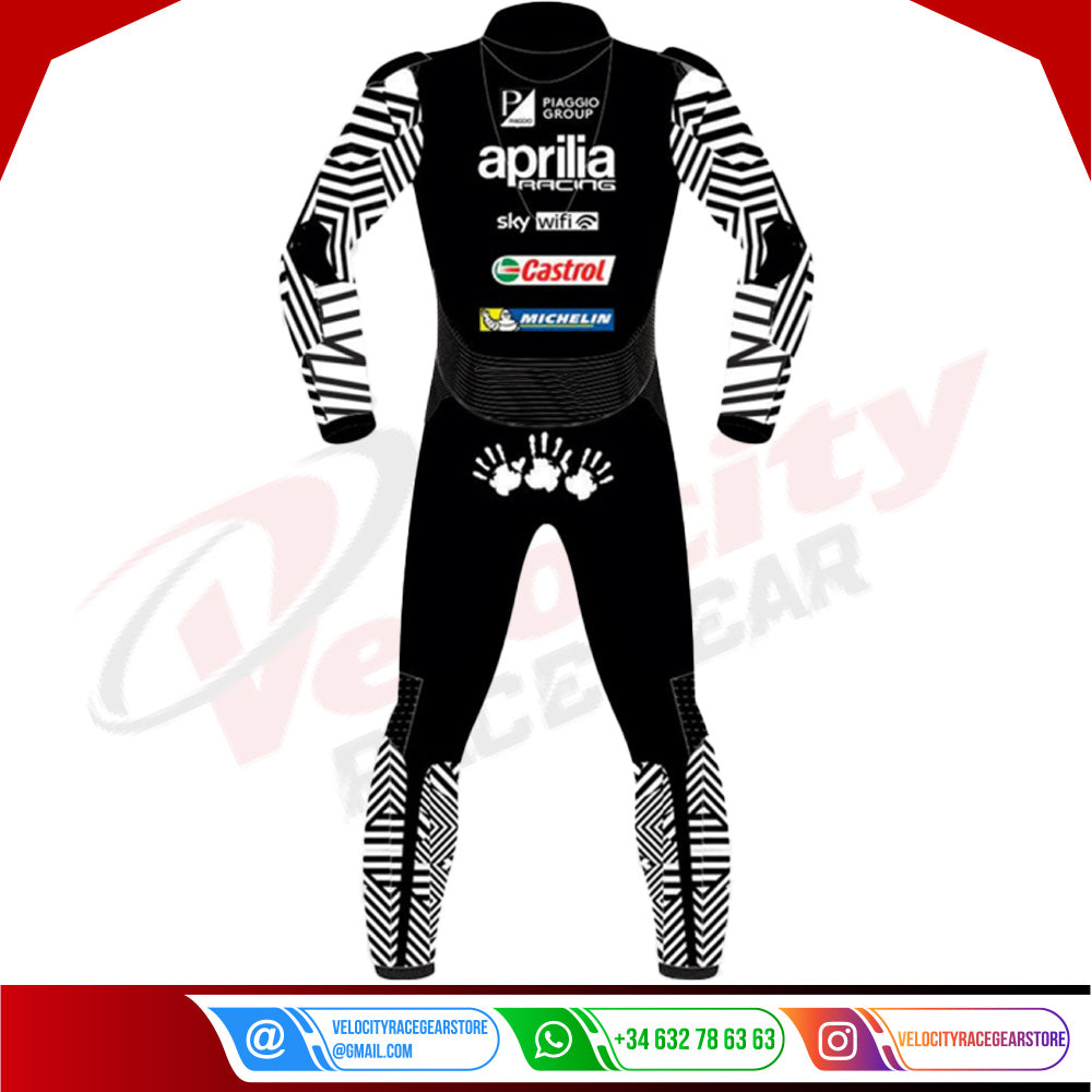 Black Biker Suit Aleix Espargaro Aprilia test 2023 - Velocity Racegear-null